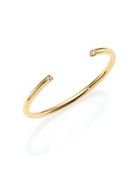 Elizabeth and James | Metallic Obi White Topaz Cuff Bracelet | Lyst