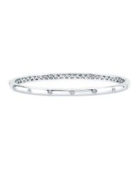 Anne Sisteron - Metallic 14kt White Gold Glisten Half Diamond Bangle Bracelet - Lyst