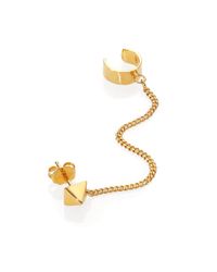 Jennifer Zeuner | Metallic Violet Pyramid Stud Ear Cuff | Lyst