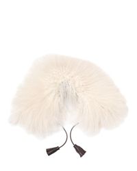 Etro | White Shearling Collar | Lyst