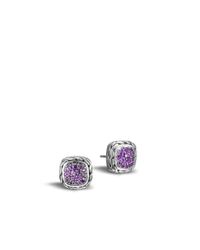 John Hardy | Purple Classic Chain Stud Earring With Amethyst | Lyst