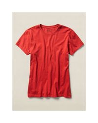 RRL | Red Cotton Jersey Crewneck T-shirt for Men | Lyst