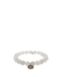 Sydney Evan | White Evil Eye Charm Bracelet | Lyst