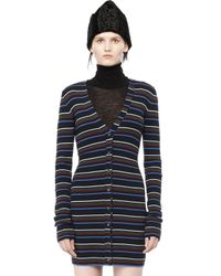 Alexander Wang | Blue Fitted Merino Cardigan | Lyst
