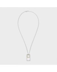 Paul Smith | Metallic Sterling Silver Rectangle And Square Necklace | Lyst