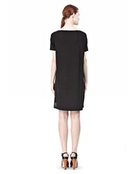 Alexander Wang | Black Classic Boatneck Dress With Pocket | Lyst