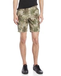 Slate & Stone Green Palm Tree Cargo Shorts for men