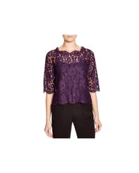 Joie | Purple Elvia Lace Top | Lyst
