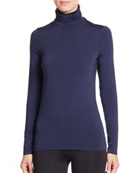 Wolford | Blue Luxe Pullover Turtleneck Top | Lyst