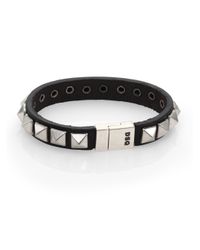 DSquared² | Metallic Studded Leather Bracelet | Lyst