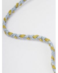 Scosha - Blue Braided Wax Button Bracelet Aqua & Green for Men - Lyst
