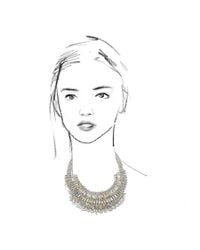 Tom Binns | Metallic Large White Crystal Necklace With Gold Barbed Wire | Lyst