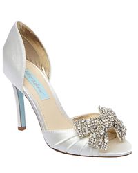mesh and satin crystal pumps betsey johnson x db