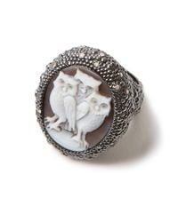 Amedeo | Three Owl White Diamond Ring | Lyst