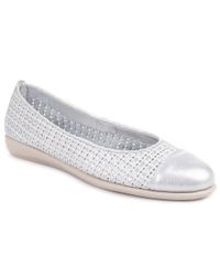The Flexx White Rise A Smile Trini Graffiti Womens Ballet Pumps