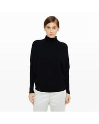 Club Monaco | Black Emma Funnel Neck Cashmere | Lyst