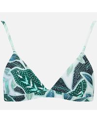 Mara Hoffman Green Women's Sea Tree Triangle Bikini Top