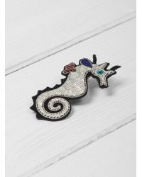 Macon & Lesquoy - Multicolor Sea Horse Brooch - Lyst