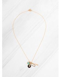 Helena Rohner - Metallic Onyx & Aqua Beads Charm Necklace - Lyst