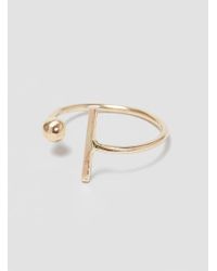 Alice Eden | Metallic Dot Dash Ring | Lyst