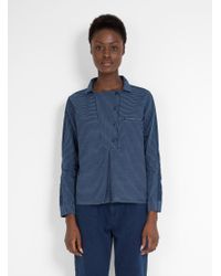 SIDELINE - Blue Edie Shirt Indigo Stripe - Lyst