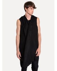 Lost and Found Rooms - Black Sleeveless Cardigan for Men - Lyst
