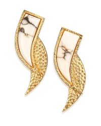Stephanie Kantis | Metallic Mammoth Howlite Long Earrings | Lyst