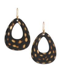 Nest | Black Spotted Horn Open Teardrop Earrings | Lyst