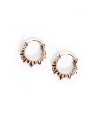 Pamela Love | Pink Spike Hoop Earring In Rose Gold | Lyst
