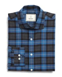 Todd Snyder | Rockaway Dress Shirt In Light Brown/blue Plaid for Men | Lyst