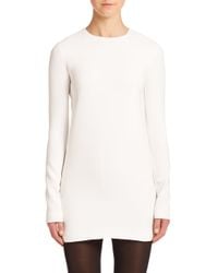 Helmut Lang | White Straight Viscose Stretch Dress | Lyst