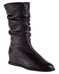 Stuart Weitzman - Harbor Wedge Boot Black Leather - Lyst