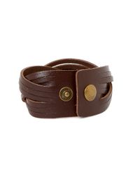 The Idle Man | Brown Leather Cuff for Men | Lyst