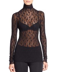 Wolford | Black Lilie Turtleneck Top | Lyst