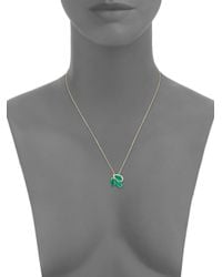 KALAN by Suzanne Kalan | Soleil Green Onyx, Diamond & 14k Yellow Gold Cluster Pendant Necklace | Lyst