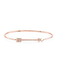 Anne Sisteron - Pink 14kt Rose Gold Diamond Cupid Bracelet - Lyst
