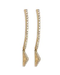 Phyne By Paige Novick | Metallic 'sasha' 18k Gold Diamond Pavé Charm Drop Earrings | Lyst