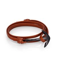 Miansai | Brown Anchor Leather Bracelet | Lyst