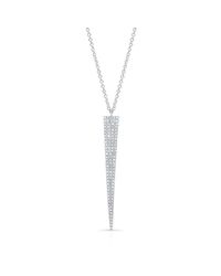 Anne Sisteron - Metallic 14kt White Gold Diamond Long Triangle Necklace - Lyst