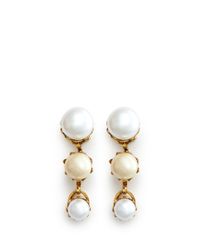 Erickson Beamon | White 'pearly Queen' Resin Pearl Drop Earrings | Lyst