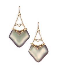 Alexis Bittar | Metallic Imperial Lucite & Crystal Georgian Lace Chandelier Earrings | Lyst