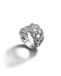 John Hardy | White Band Woven Braided Ring | Lyst