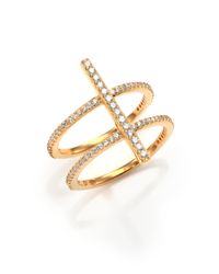 Adriana Orsini | Metallic Twiggy T Bar Ring | Lyst