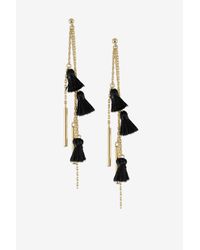 French Connection | Metallic Earrings-linear Tassel Drop | Lyst
