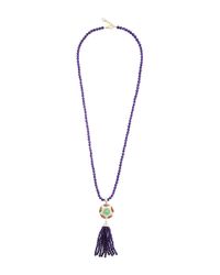 Abellan New York | Purple One Of A Kind Diamond And Amethyst Tassel Pendant Necklace | Lyst