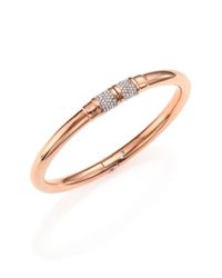 Michael Kors | Pink Park Avenue Glam Pavé Bangle Bracelet/rose Goldtone | Lyst