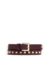 Valentino | Red Rockstud Double Wrap Leather Bracelet for Men | Lyst