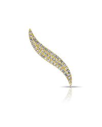 Anne Sisteron - 14kt Yellow Gold Diamond Swerve Ear Cuff - Lyst