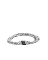 John Hardy | Metallic Small Multi - Strand Bracelet With Black Sapphire | Lyst