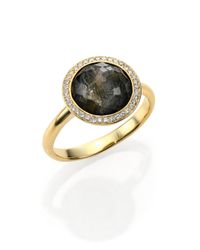 Ippolita | Metallic Rock Candy Rutilated Quartz Hematite Diamond 18k Yellow Gold Lollitini Ring for Men | Lyst